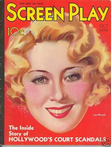 SCREEN PLAY magazine side cover October 1932