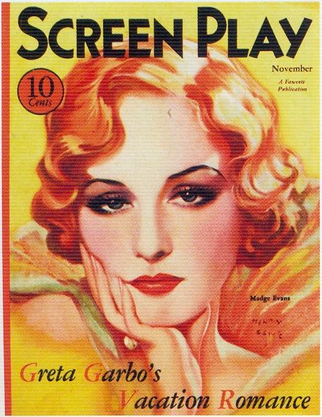 SCREEN PLAY magazine side cover November 1932