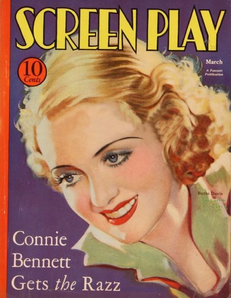 SCREEN PLAY magazine side cover March 1933