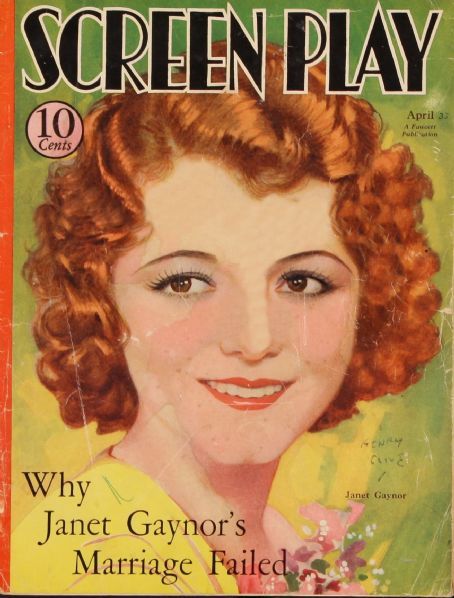 SCREEN PLAY magazine side cover April 1933