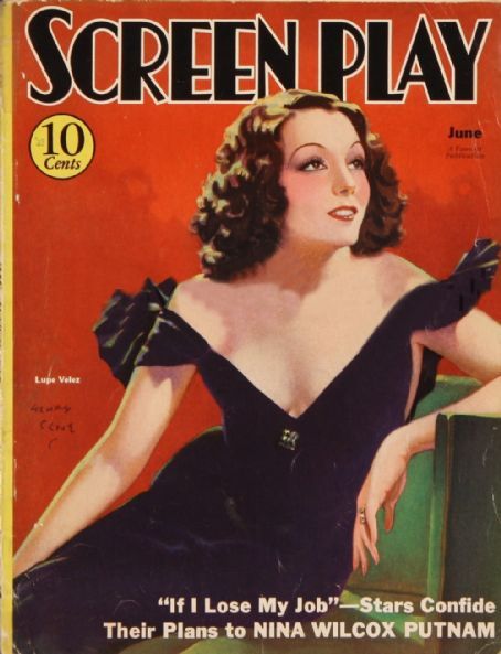 SCREEN PLAY magazine side cover June 1933