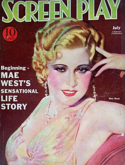 SCREEN PLAY magazine side cover July 1933
