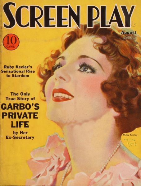 SCREEN PLAY magazine side cover August 1933