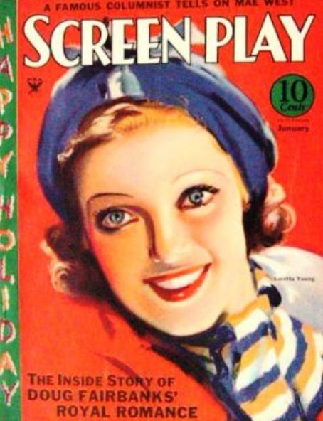 SCREEN PLAY magazine side cover January 1934