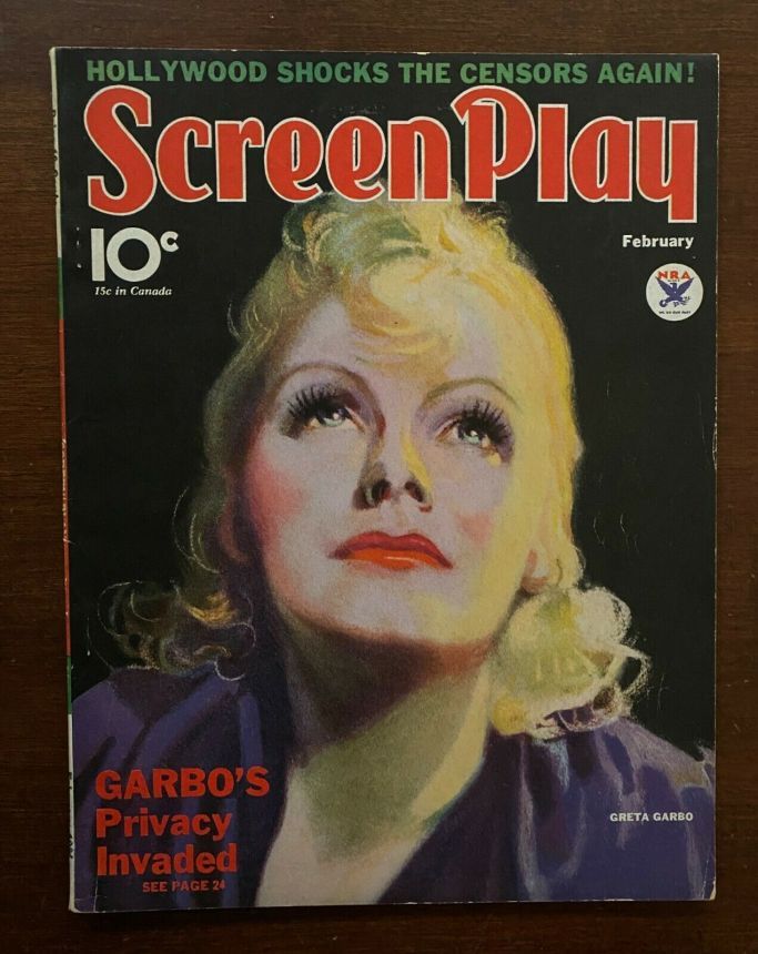 SCREEN PLAY magazine side cover February 1934