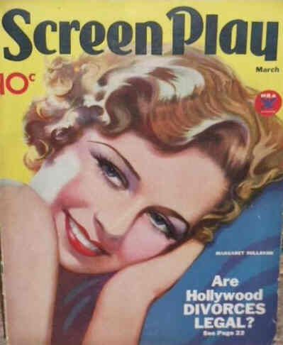 SCREEN PLAY magazine side cover March 1934