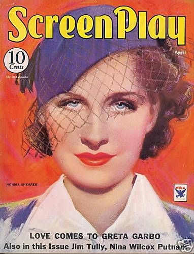 SCREEN PLAY magazine side cover April 1934