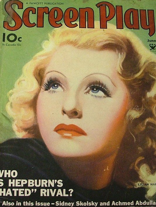 SCREEN PLAY magazine side cover June 1934