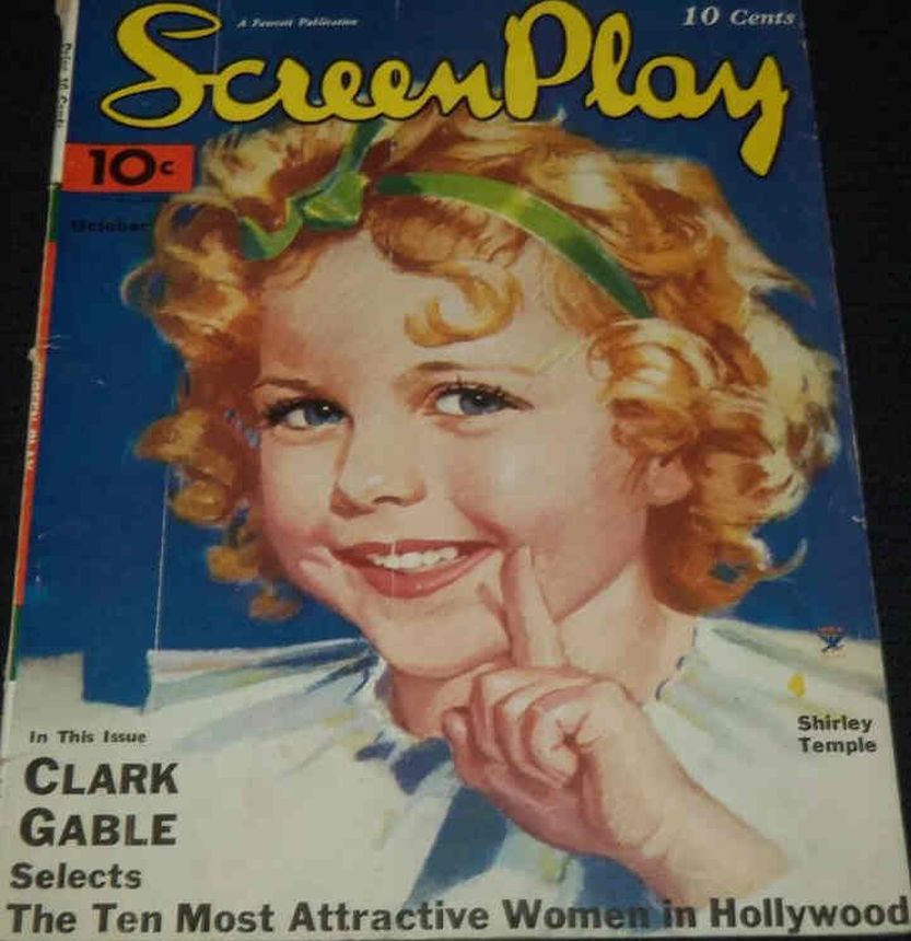 SCREEN PLAY magazine side cover October 1934