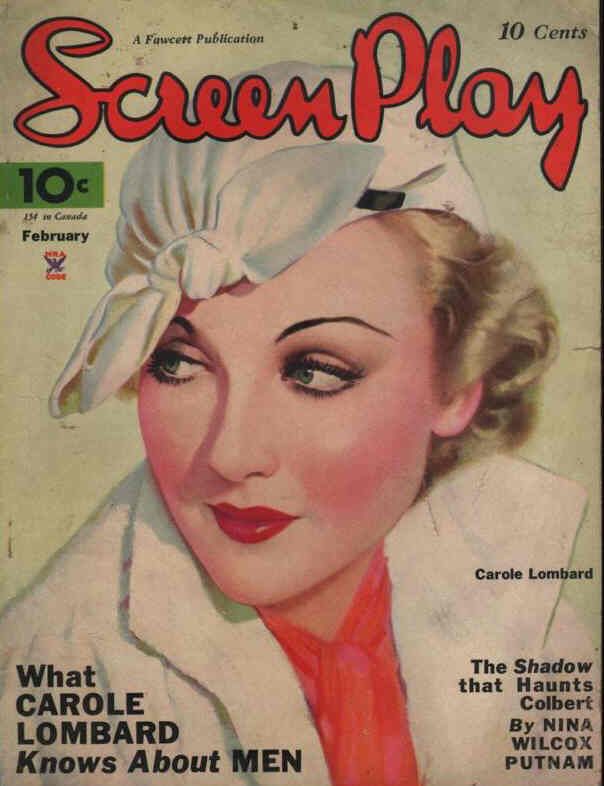 SCREEN PLAY magazine side cover February 1935