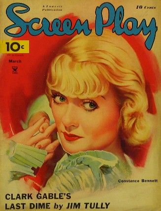 SCREEN PLAY magazine side cover March 1935