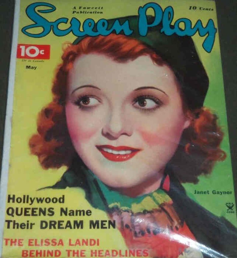 SCREEN PLAY magazine side cover May 1935