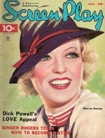 SCREEN PLAY magazine side cover July 1935