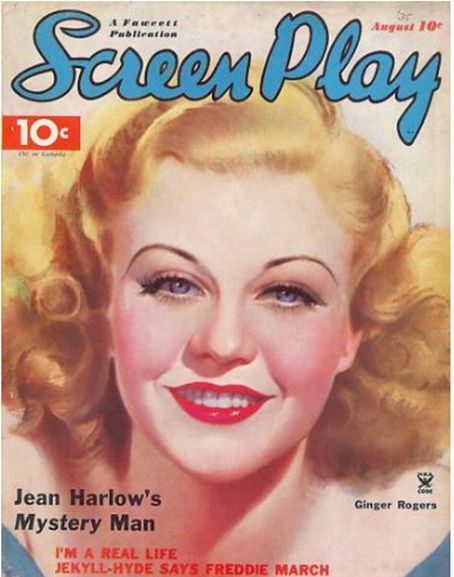 SCREEN PLAY magazine side cover August 1935