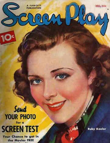 SCREEN PLAY magazine side cover December 1935
