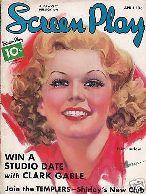 SCREEN PLAY magazine side cover April 1936
