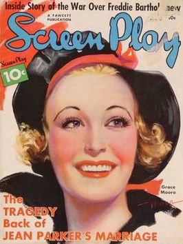 SCREEN PLAY magazine side cover July 1936