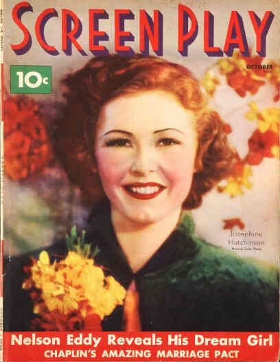 SCREEN PLAY magazine side cover October 1936
