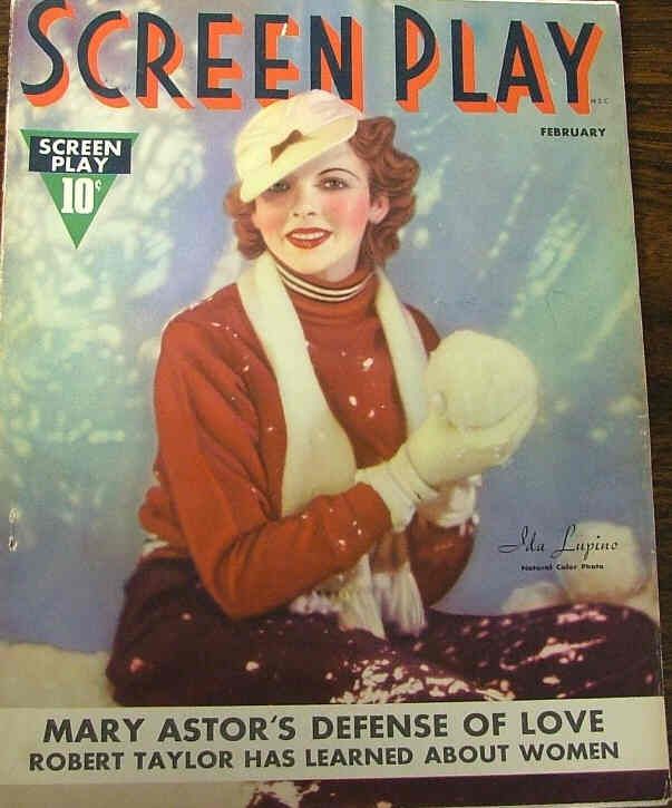 SCREEN PLAY magazine side cover February 1937
