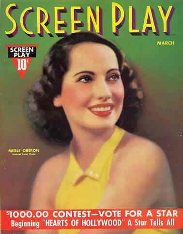 SCREEN PLAY magazine side cover March 1937