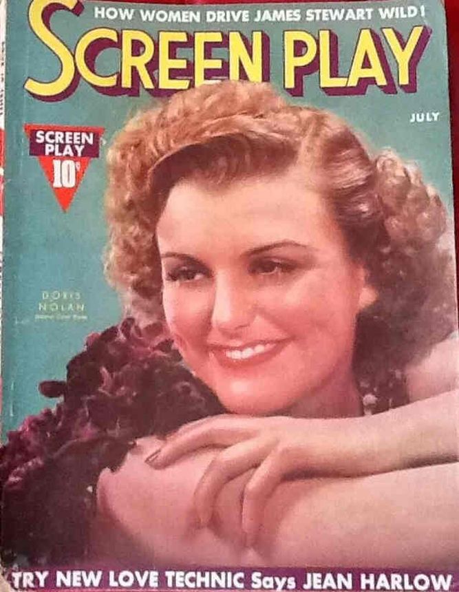 SCREEN PLAY magazine side cover July 1937
