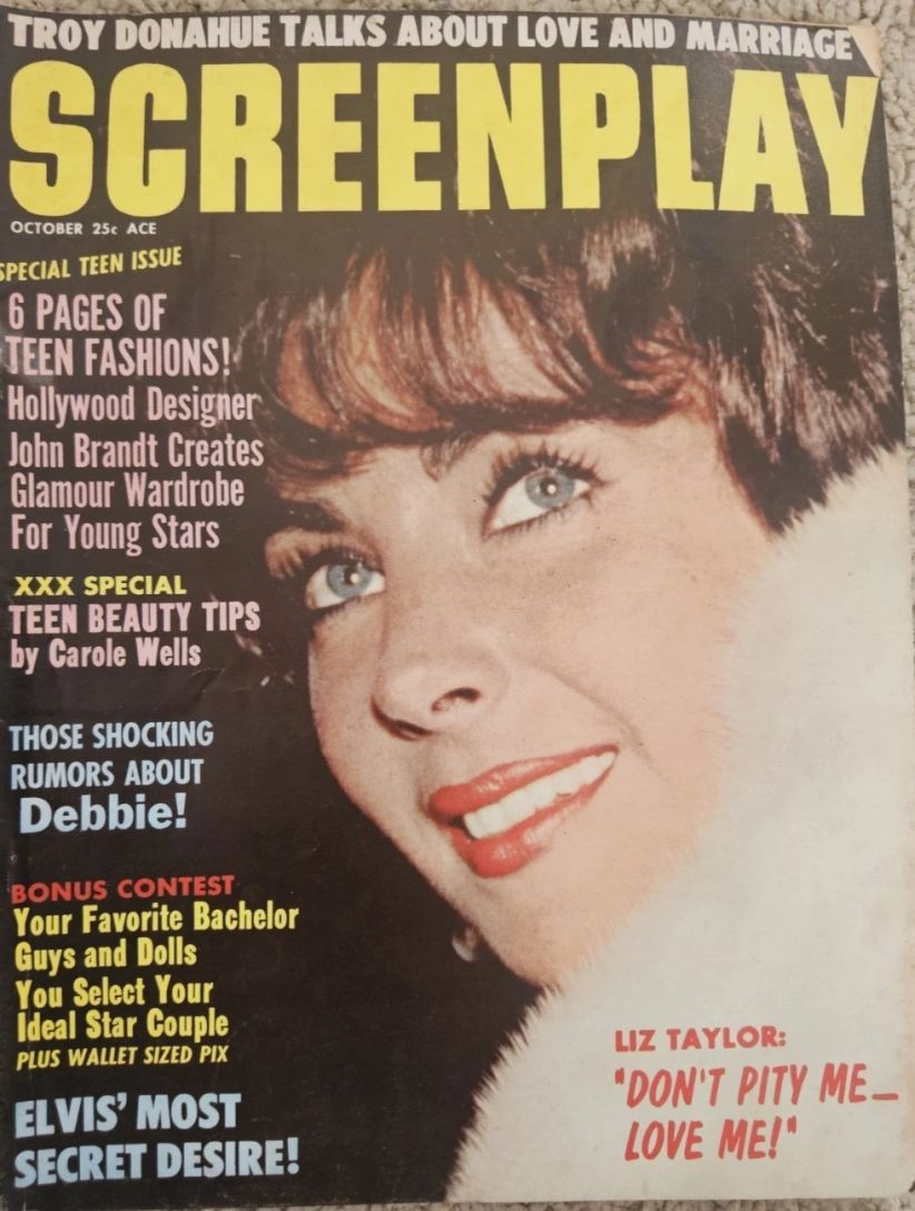 SCREENPLAY magazine side cover October 1961