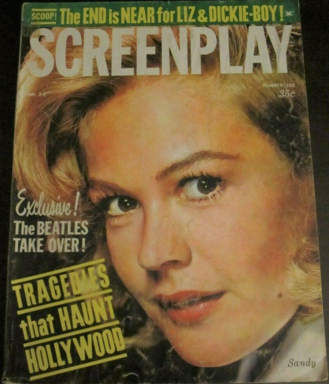 SCREENPLAY magazine side cover Issue 102   1963