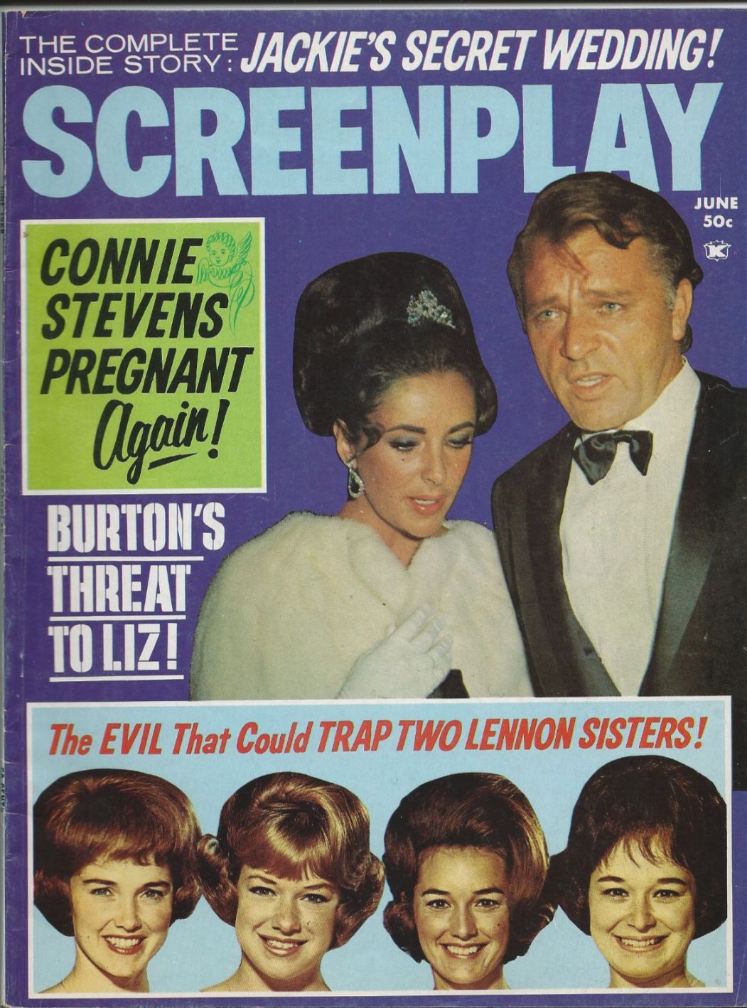 SCREENPLAY magazine side cover  Vol 68 No  4  June 1968