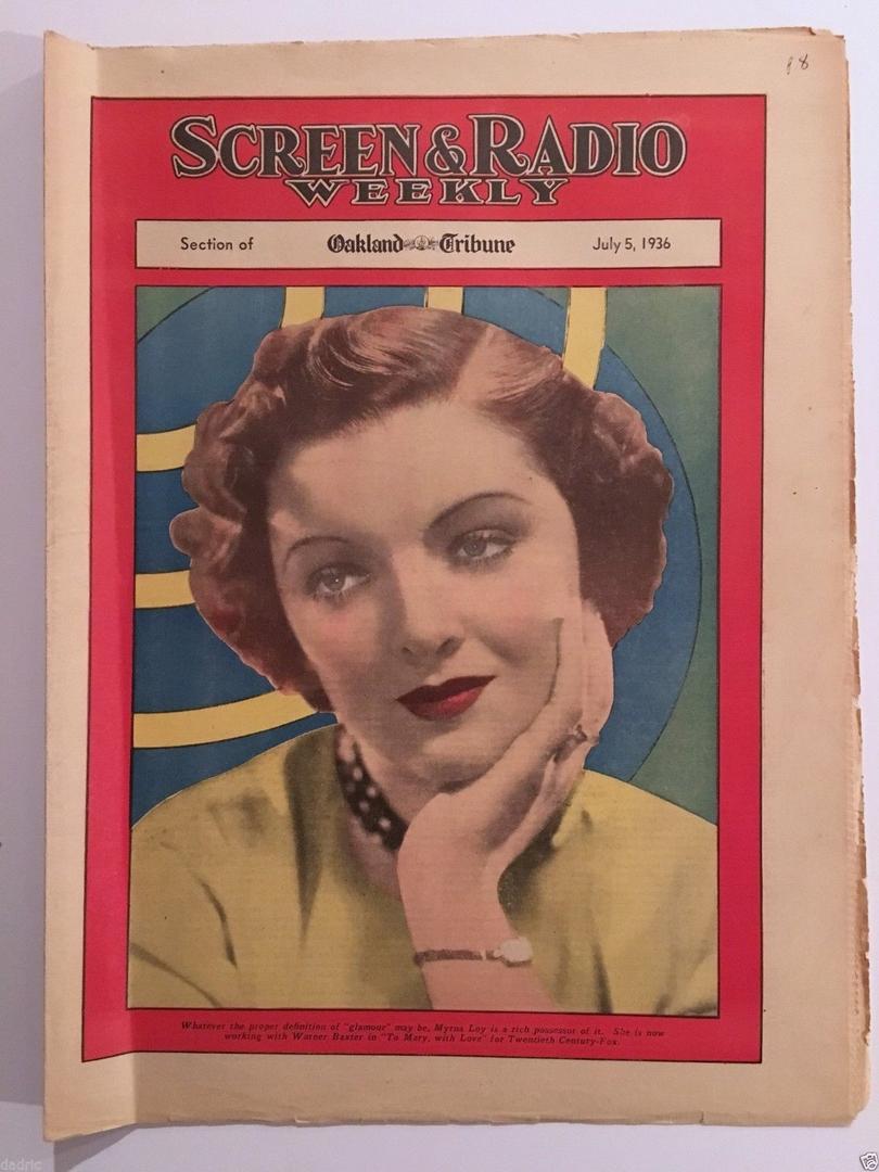 SCREEN AND RADIO WEEKLY magazine side cover 5 July 1936