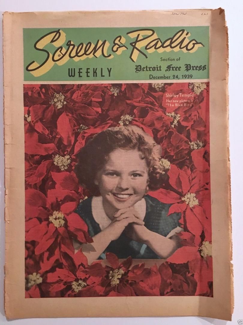 SCREEN AND RADIO WEEKLY magazine side cover 24 December 1939