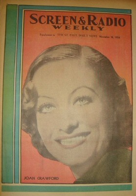 SCREEN AND RADIO WEEKLY magazine side cover 18 November 1934