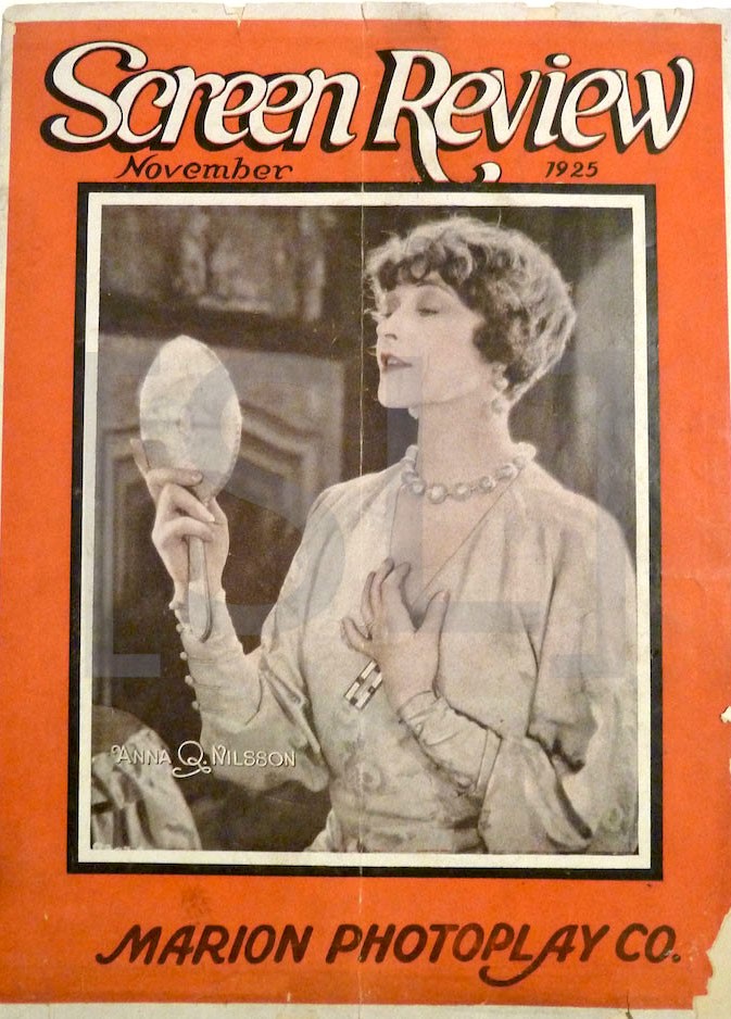 SCREEN REVIEW (20s) magazine side cover  Vol 1 No  19  November 1925