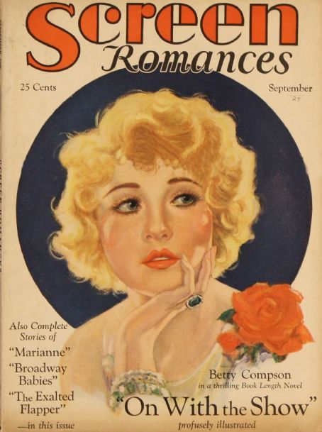 SCREEN ROMANCES magazine side cover Issue 4 September 1929
