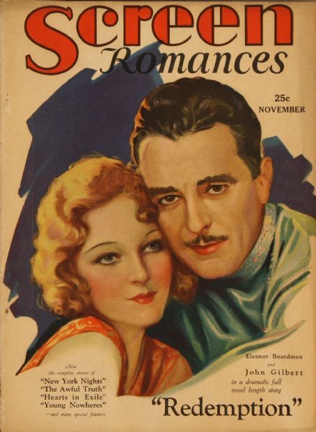 SCREEN ROMANCES magazine side cover Issue 6 November 1929