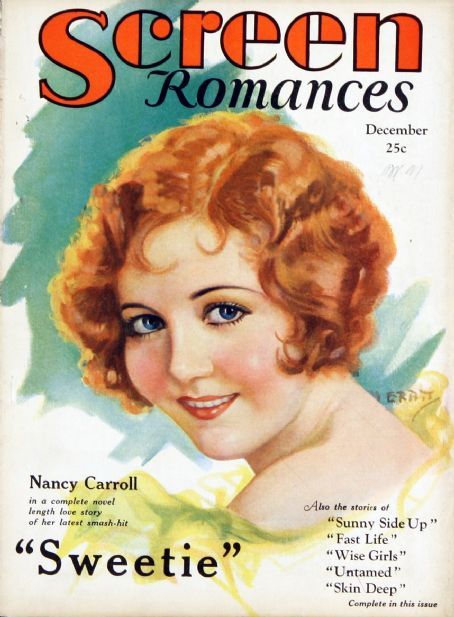 SCREEN ROMANCES magazine side cover Issue 7 December 1929