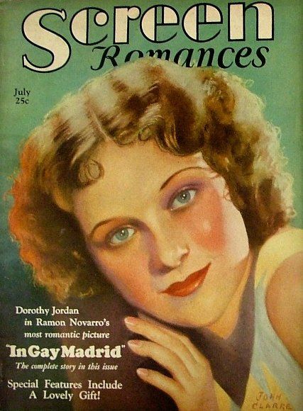 SCREEN ROMANCES magazine side cover Issue 14 July 1930