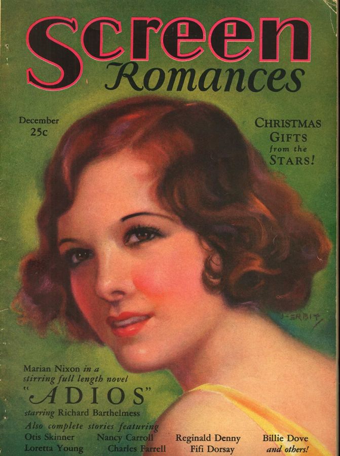 SCREEN ROMANCES magazine side cover Issue 19 December 1930