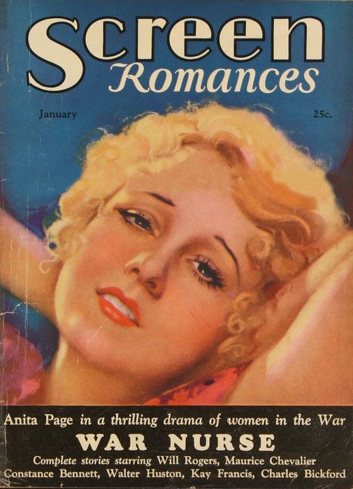 SCREEN ROMANCES magazine side cover Issue 20 January 1931