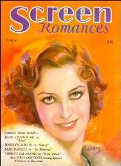 SCREEN ROMANCES magazine side cover Issue 21 February 1931