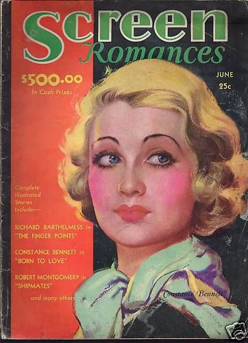 SCREEN ROMANCES magazine side cover Issue 25 June 1931
