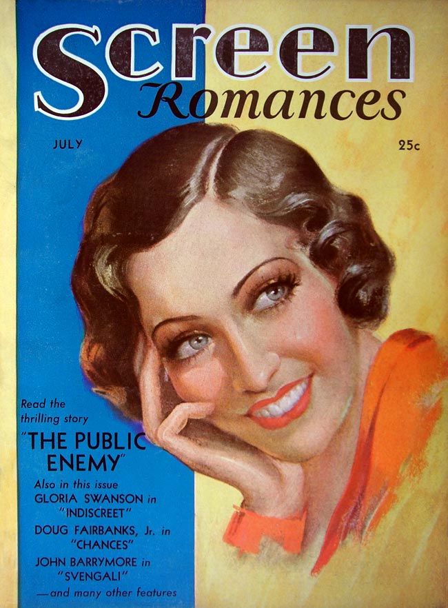 SCREEN ROMANCES magazine side cover Issue 26 July 1931