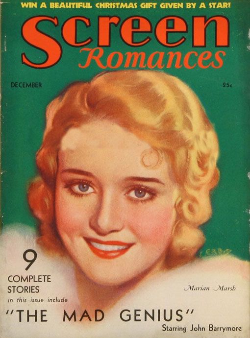 SCREEN ROMANCES magazine side cover Issue 31 December 1931