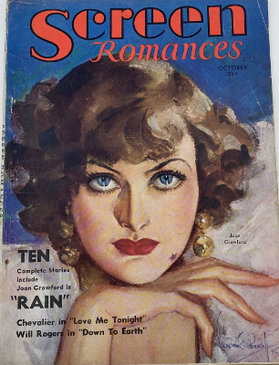 SCREEN ROMANCES magazine side cover Issue 41 October 1932