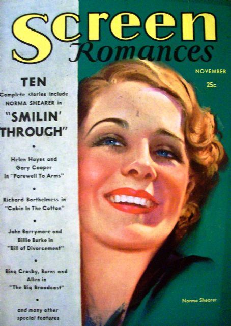 SCREEN ROMANCES magazine side cover Issue 42 November 1932