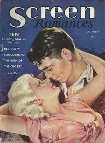 SCREEN ROMANCES magazine side cover Issue 43 December 1932