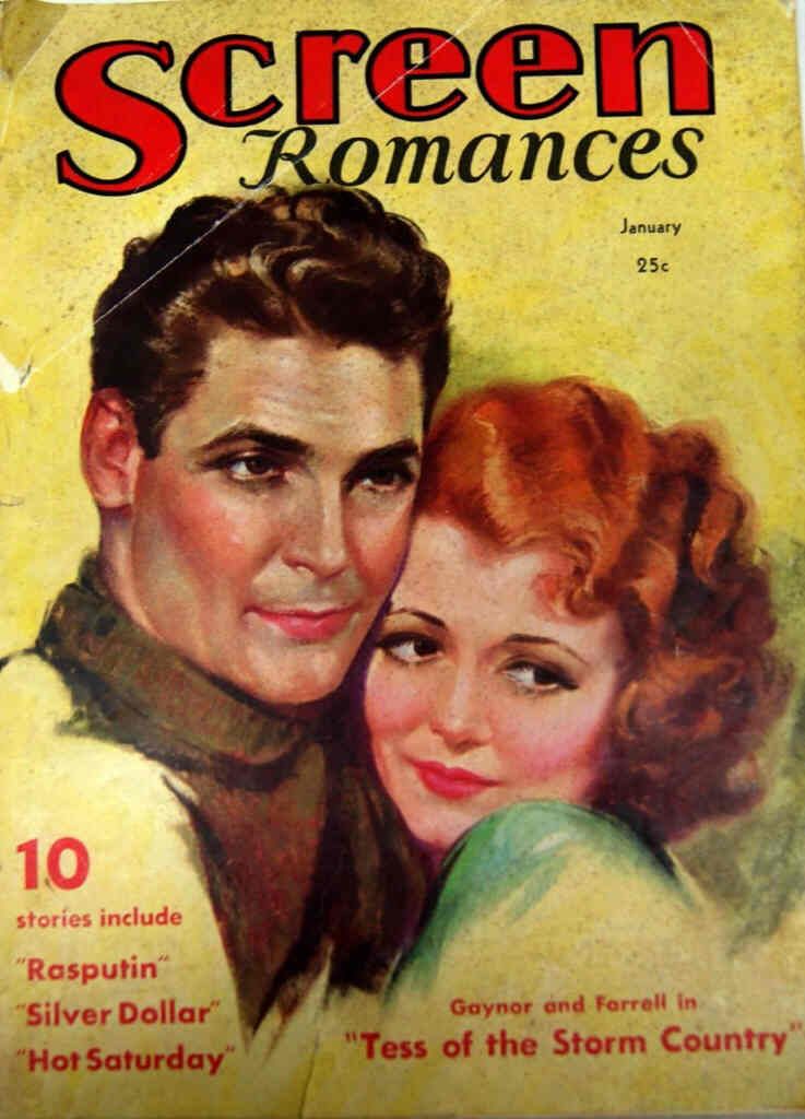 SCREEN ROMANCES magazine side cover Issue 44 January 1933