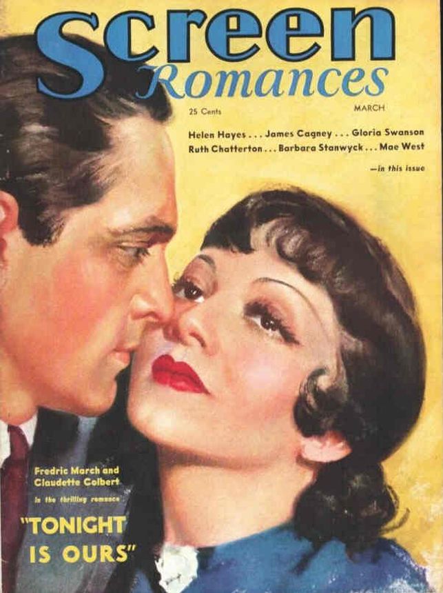 SCREEN ROMANCES magazine side cover Issue 46 March 1933