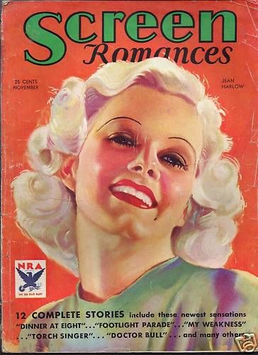 SCREEN ROMANCES magazine side cover Issue 54 November 1933