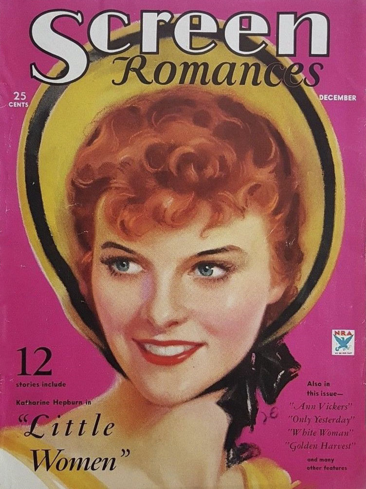 SCREEN ROMANCES magazine side cover Issue 55 December 1933