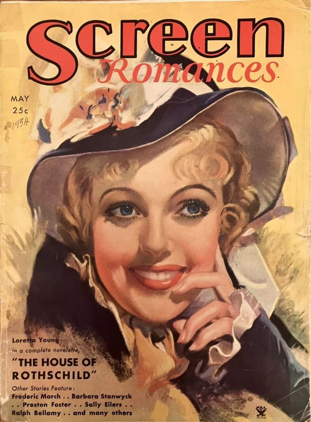 SCREEN ROMANCES magazine side cover Issue 60 May 1934